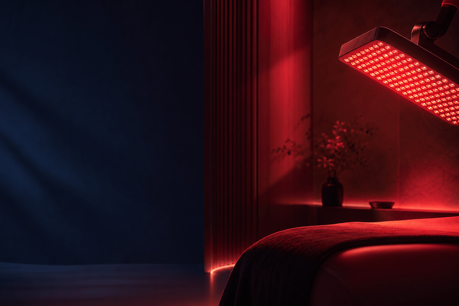 Red light therapy environment background